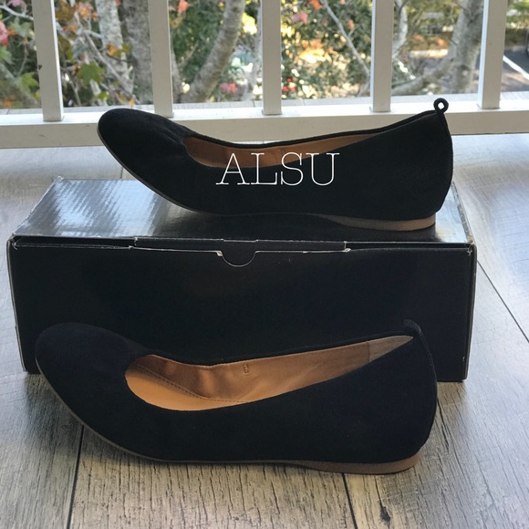 NWT J.Crew Anya Suede Ballet Flats Black W AUTHENT - Picture 3 of 6